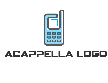 Mobile phone with an antenna logo