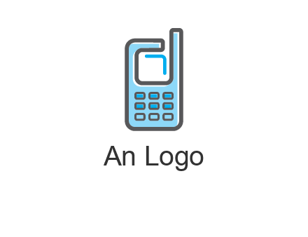 Mobile phone with an antenna logo