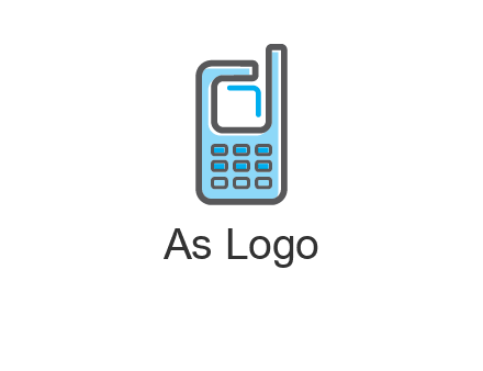 Mobile phone with an antenna logo