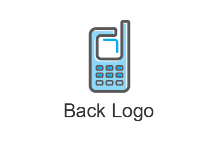 Mobile phone with an antenna logo