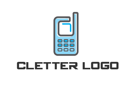 Mobile phone with an antenna logo