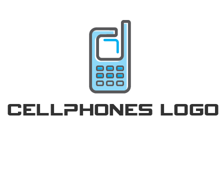 Mobile phone with an antenna logo