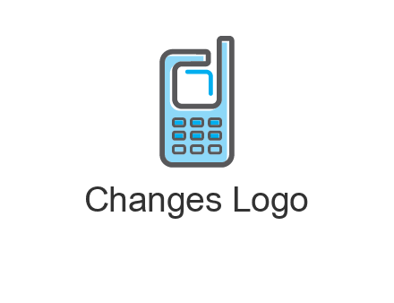 Mobile phone with an antenna logo