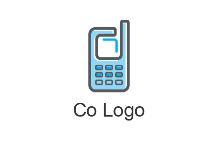 Mobile phone with an antenna logo
