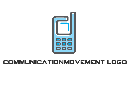 Mobile phone with an antenna logo