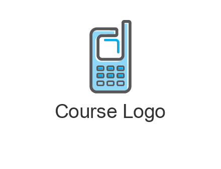Mobile phone with an antenna logo