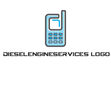 Mobile phone with an antenna logo