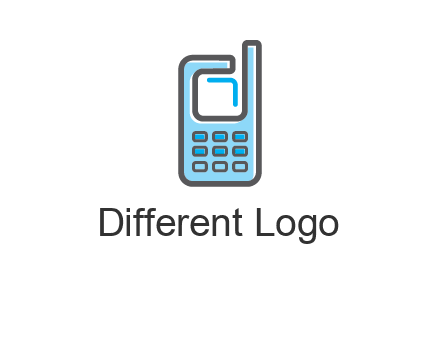 Mobile phone with an antenna logo