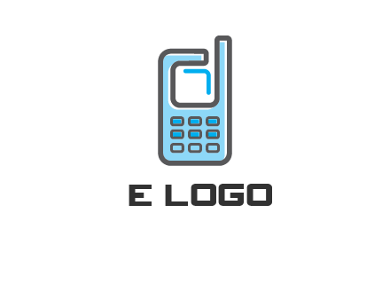 Mobile phone with an antenna logo