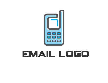 Mobile phone with an antenna logo