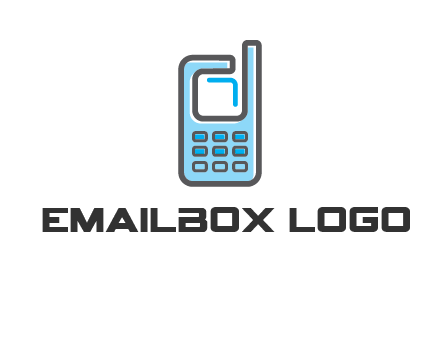 Mobile phone with an antenna logo