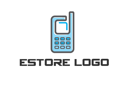 Mobile phone with an antenna logo