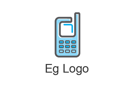 Mobile phone with an antenna logo