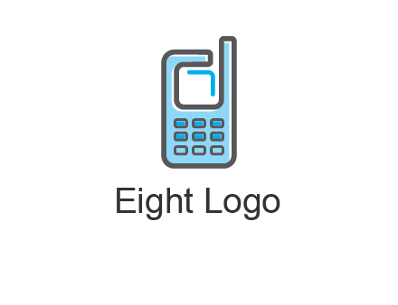 Mobile phone with an antenna logo