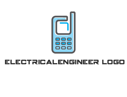Mobile phone with an antenna logo