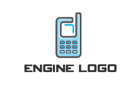 Mobile phone with an antenna logo