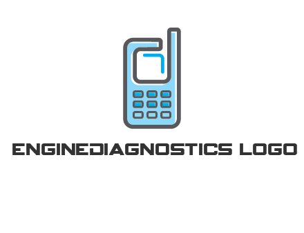 Mobile phone with an antenna logo