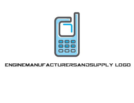 Mobile phone with an antenna logo