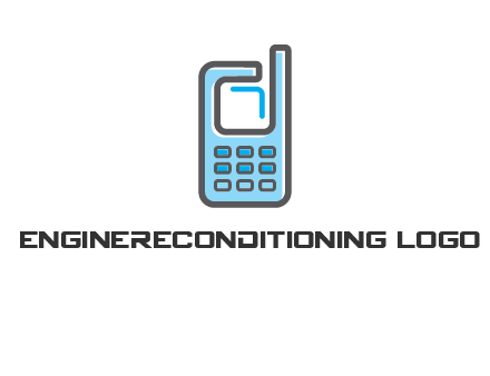 Mobile phone with an antenna logo