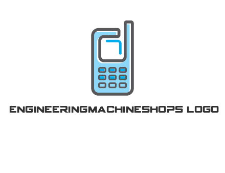 Mobile phone with an antenna logo