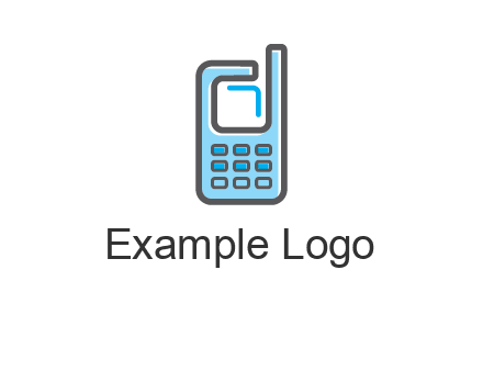 Mobile phone with an antenna logo