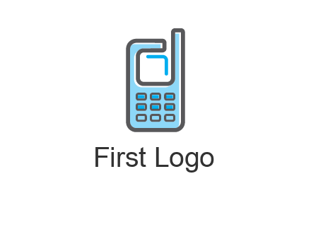 Mobile phone with an antenna logo