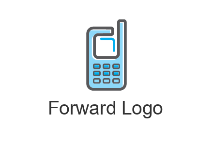 Mobile phone with an antenna logo