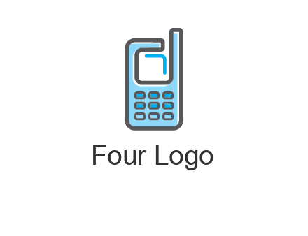 Mobile phone with an antenna logo