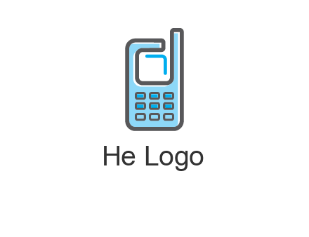 Mobile phone with an antenna logo