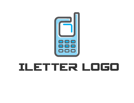 Mobile phone with an antenna logo