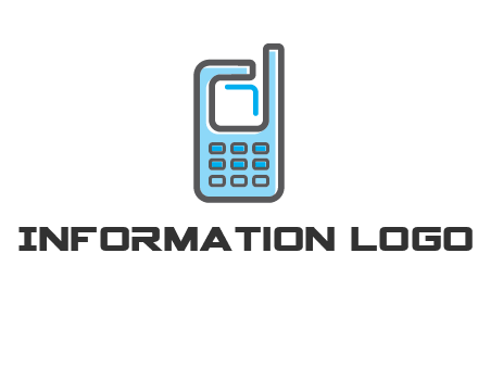 Mobile phone with an antenna logo