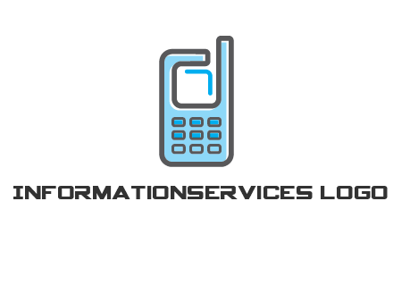Mobile phone with an antenna logo