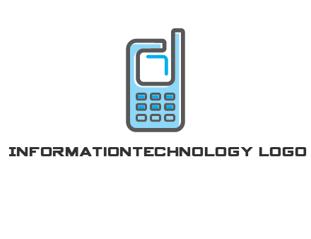 Mobile phone with an antenna logo