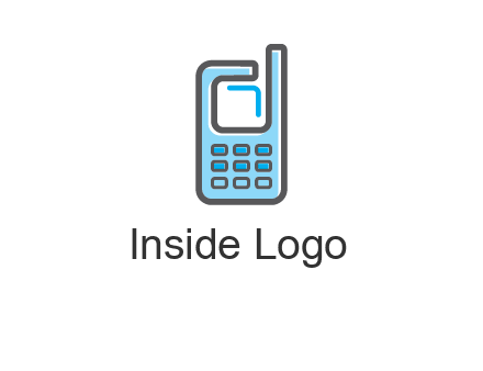 Mobile phone with an antenna logo