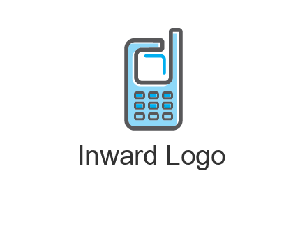 Mobile phone with an antenna logo