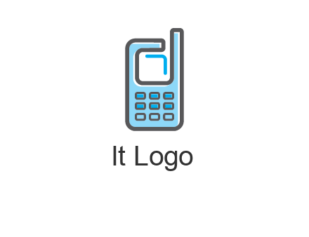 Mobile phone with an antenna logo