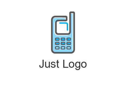 Mobile phone with an antenna logo
