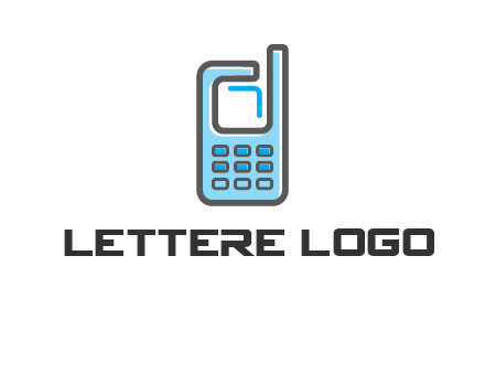 Mobile phone with an antenna logo