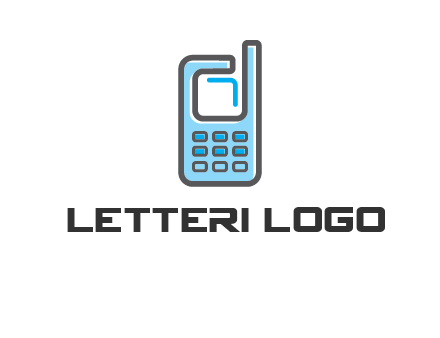 Mobile phone with an antenna logo