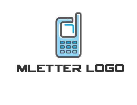Mobile phone with an antenna logo