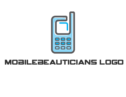 Mobile phone with an antenna logo