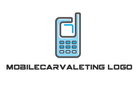 Mobile phone with an antenna logo