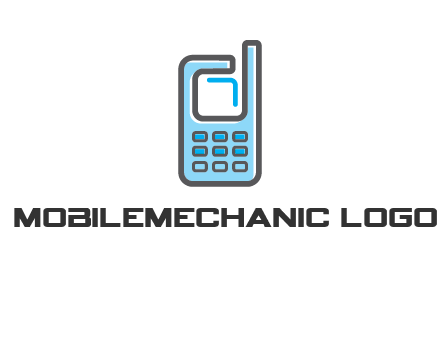 Mobile phone with an antenna logo