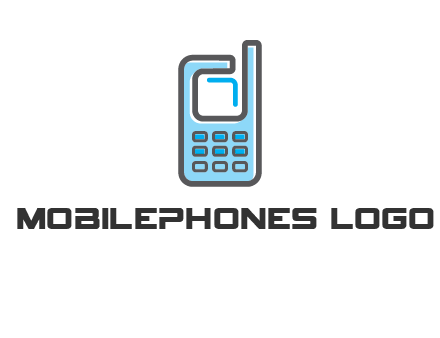 Mobile phone with an antenna logo