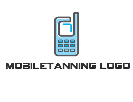 Mobile phone with an antenna logo