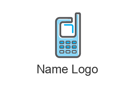 Mobile phone with an antenna logo