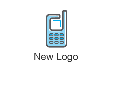 Mobile phone with an antenna logo