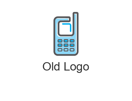 Mobile phone with an antenna logo