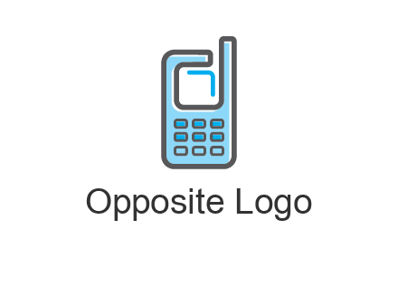 Mobile phone with an antenna logo
