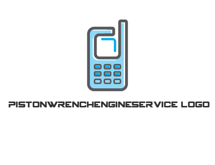 Mobile phone with an antenna logo